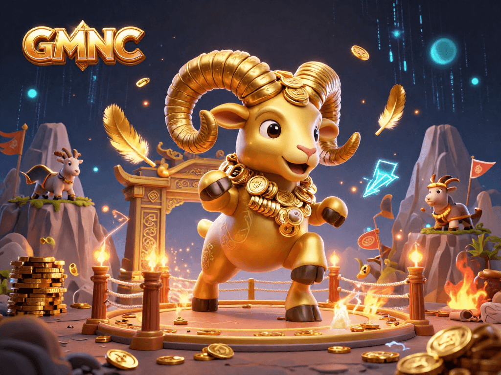 Experience the thrill of GMNC with a 3D cartoon scene showcasing dynamic casino elements.