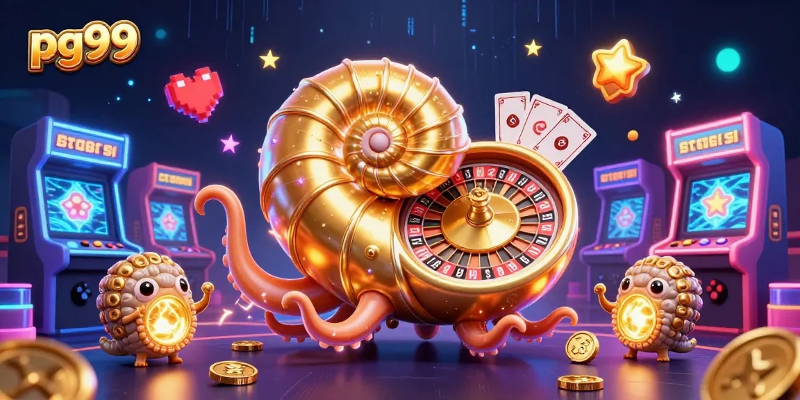 Engage with pg99's gaming adventure featuring a giant nautilus and thrilling slots.