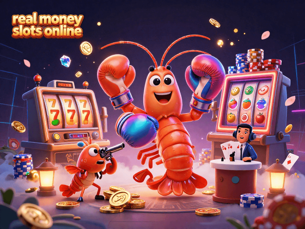 Engage with real money slots online featuring dynamic illustrated characters and exciting game elements.