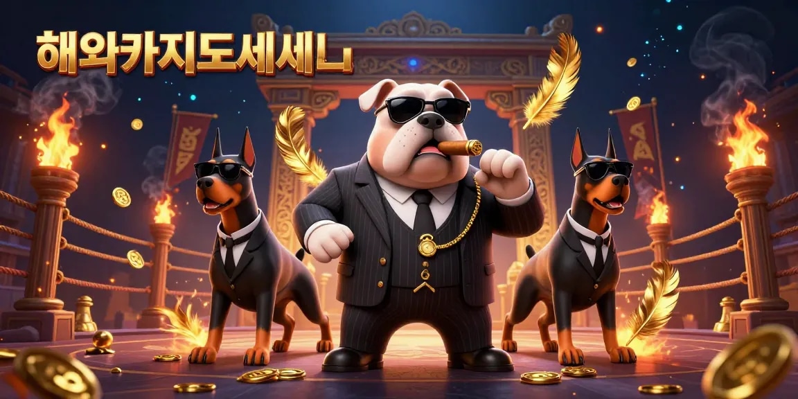 해외카지노사이트에서 마피아 보스와 보디가드 도베르만이 함께하는 카지노 씬