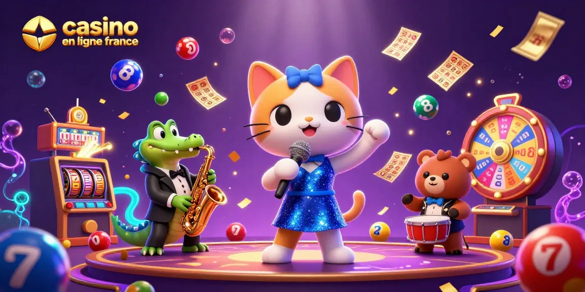 Jouez avec des jeux captivants sur le casino en ligne france tout en célébrant avec un chat chanteur et ses amis musiciens.