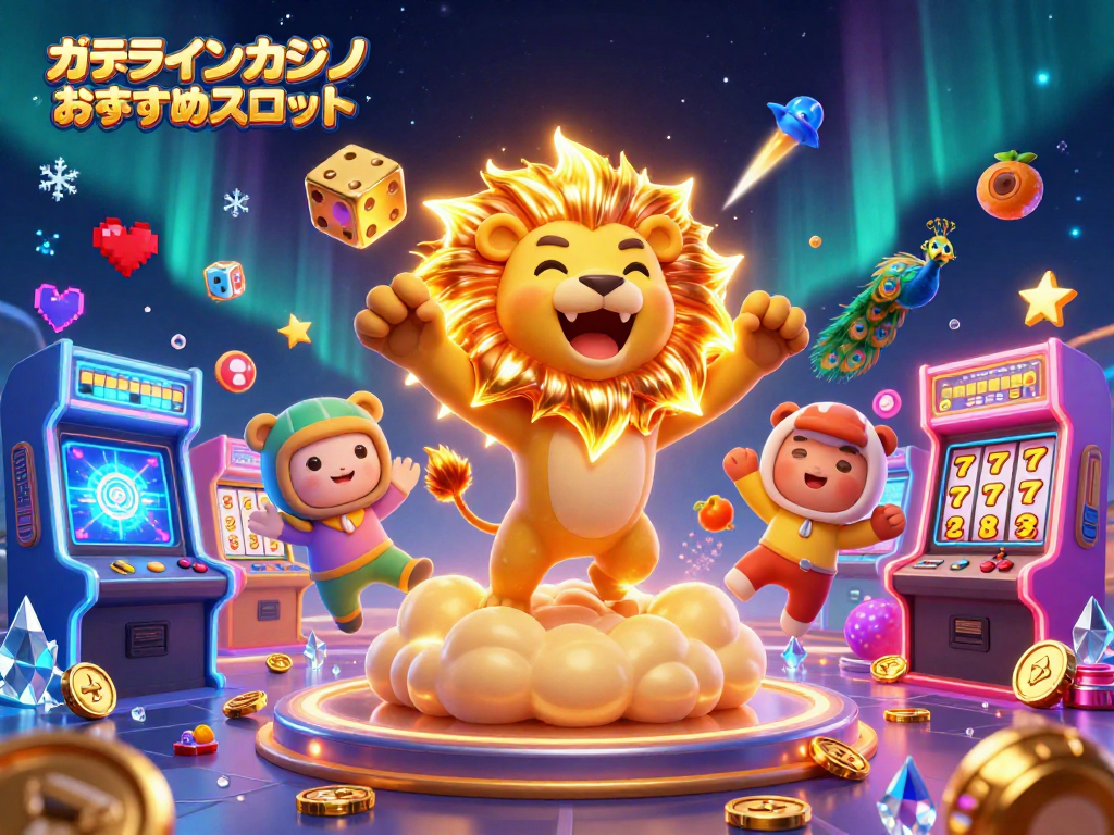 オンラインカジノおすすめスロットで勝つために、スロットリールとジャックポットが際立つ幻想的なイラスト。