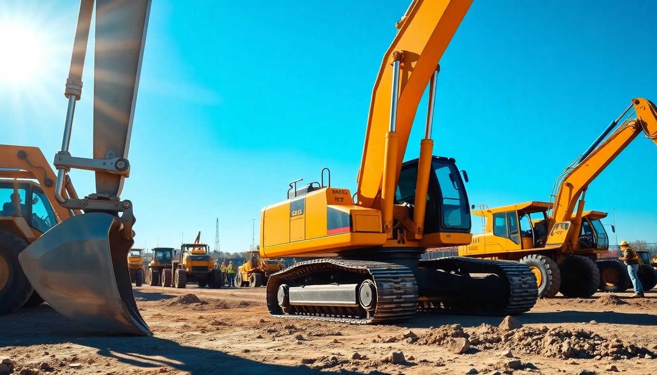 Excavator operating on a construction site, demonstrating its digging capabilities.