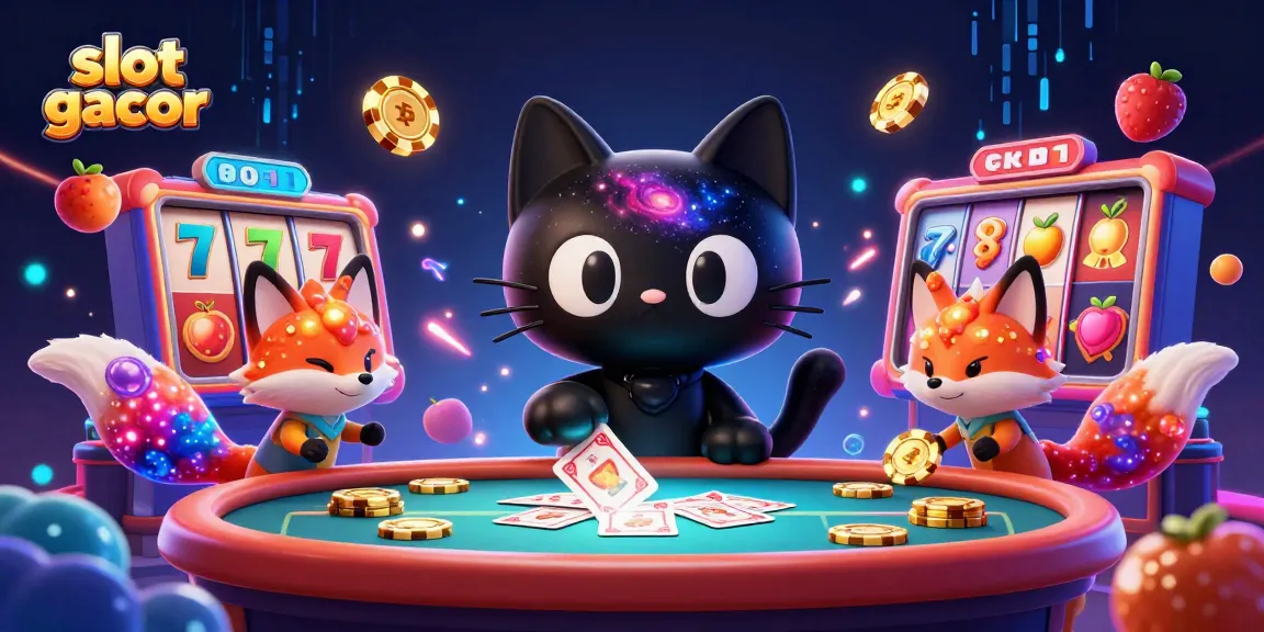 Engage with slot gacor excitement as the cosmic cat pulls in winnings amidst vibrant fruit symbols.