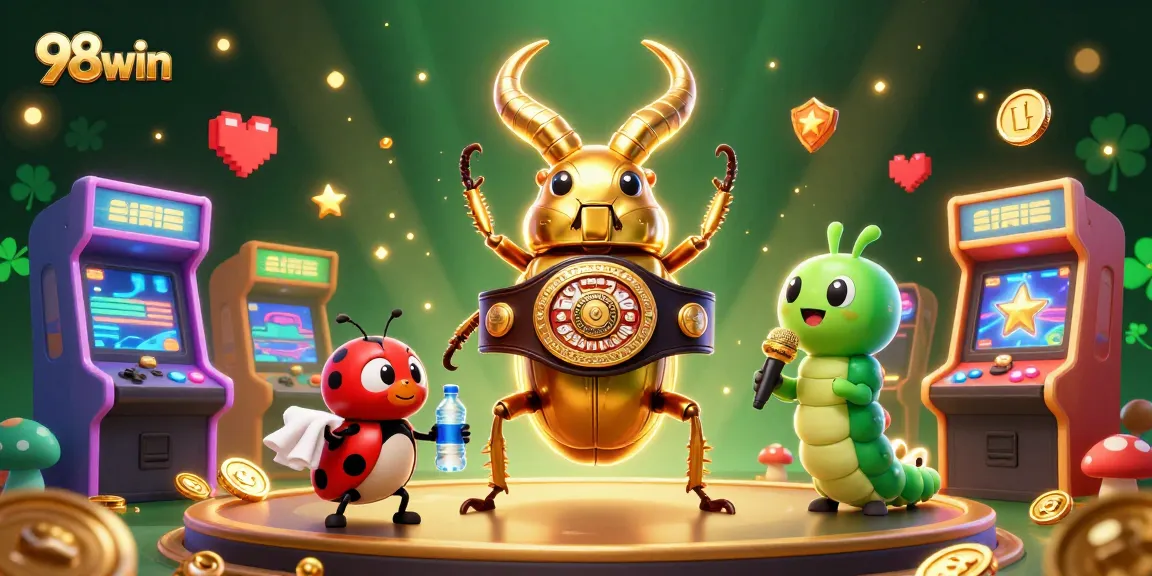 Engage with 98win's thrilling casino adventure featuring epic game elements and colorful characters.