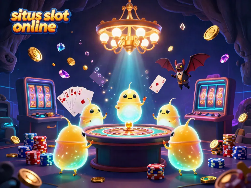 Gali jackpot di situs slot online dengan koin emas dan dealer unik di kasino gua yang bercahaya.