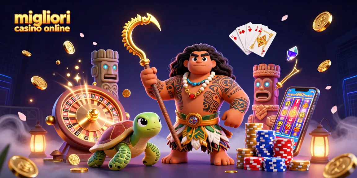 Scopri i migliori casinò online con giochi emozionanti e bonus accattivanti in questa illustrazione.