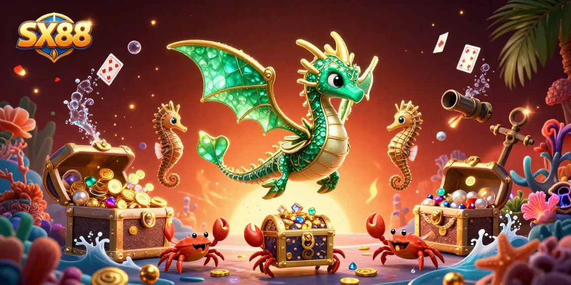 SX88 showcases a vibrant sea dragon scene capturing the excitement of underwater gaming adventures.