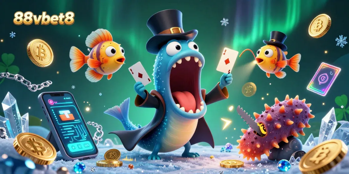 Experience magic at 88vbet8 with a vibrant 3D illustration featuring a deep-sea eel performing tricks.