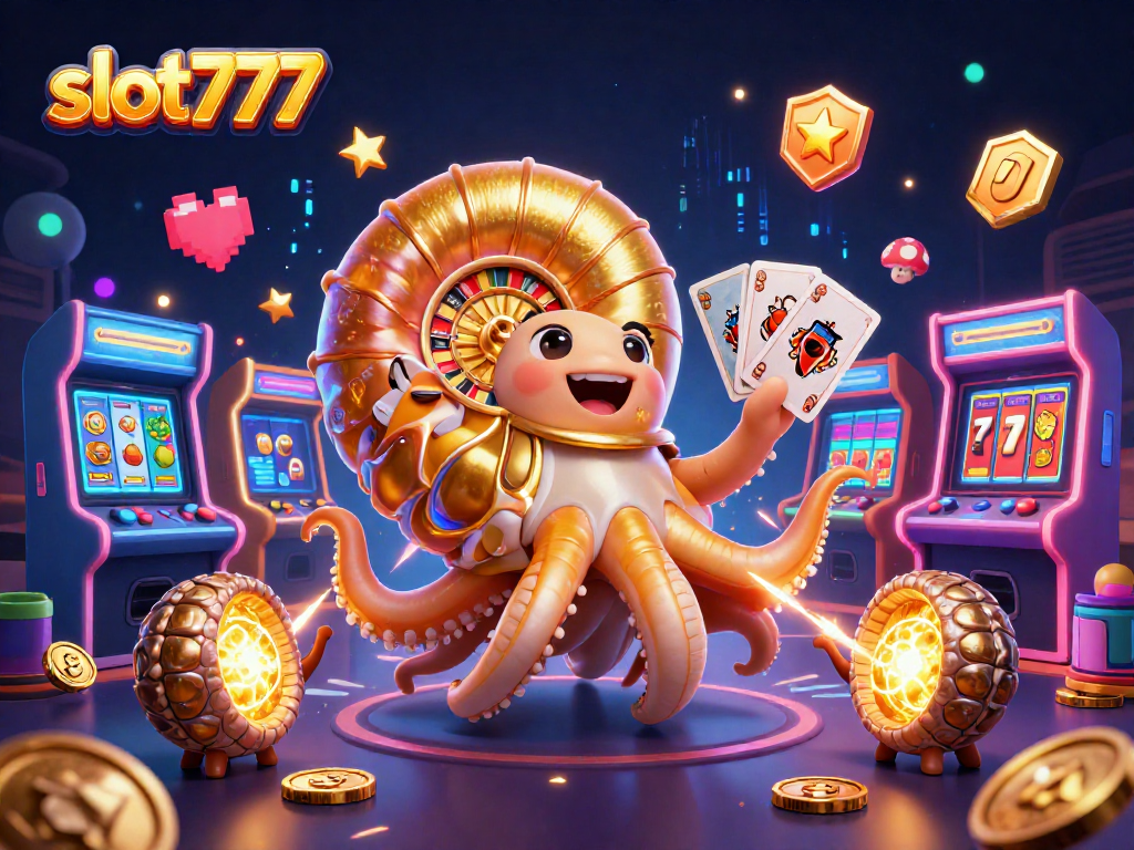 Spin the slot777 reels with a dazzling scene of vibrant game elements and jackpot excitement!