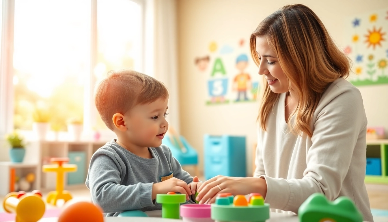 Enhancing skills through ABA therapy in Troy with a therapist and child in an engaging environment.
