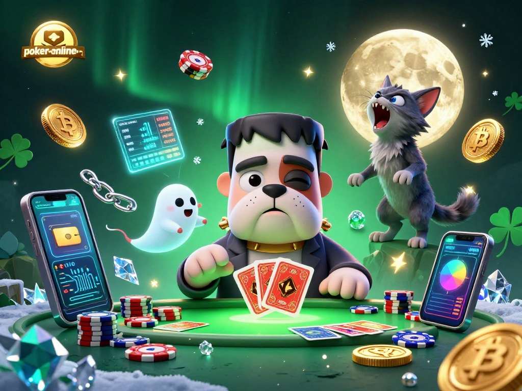 Experience thrilling gameplay at poker-online-now with a vibrant 3D poker scene.