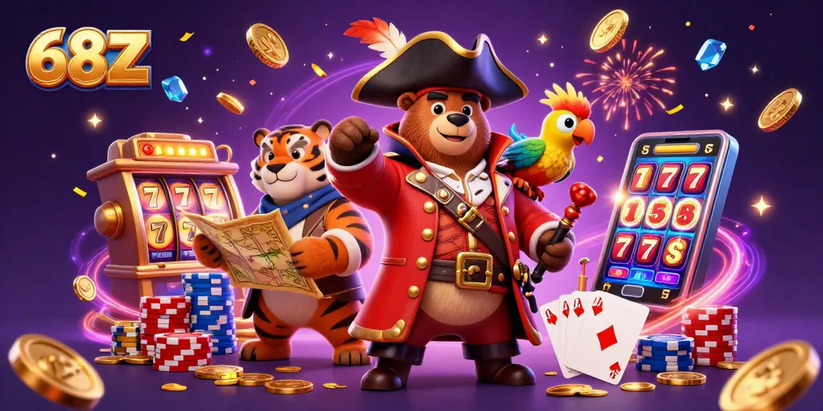Jogue e ganhe no cassino com 68Z, aventuras emocionantes com capitão urso e tigre.