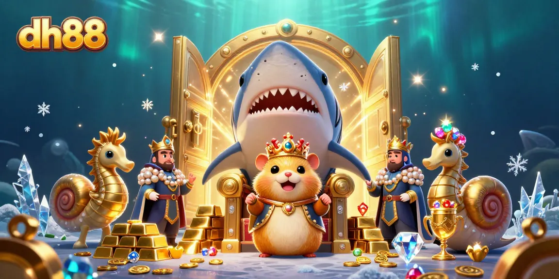 Experience the excitement of dh88 with vibrant treasures and dynamic characters in a casino-themed underwater scene.