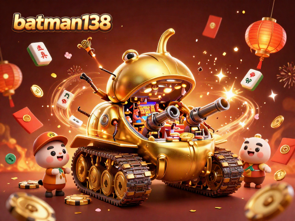 Experience the vibrant energy of batman138 with a dynamic casino scene featuring golden elements and thrilling game action.