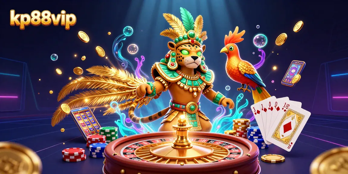 Experience thrilling gameplay at kp88vip with a vibrant illustration of casino excitement.