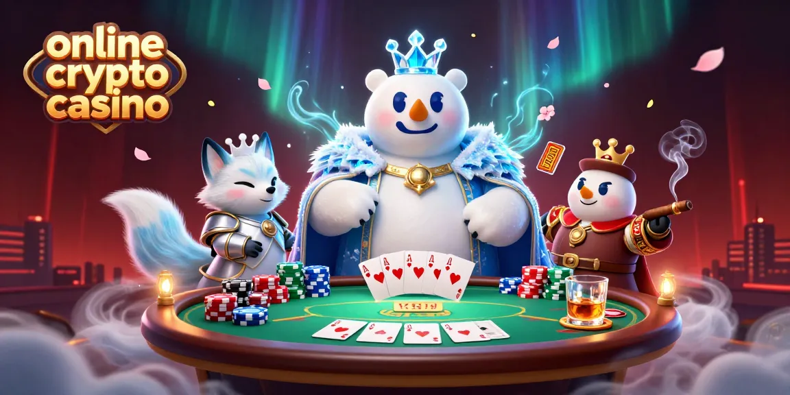 Juega en un casino cripto en línea con el oso polar rey y el zorro en armadura.