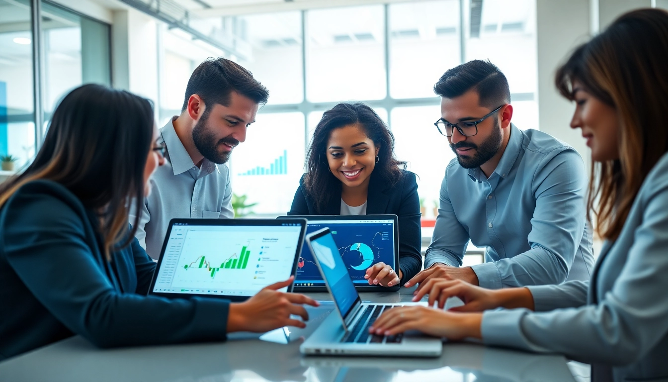 Optimize workflows with innovative sales automation software displayed in a collaborative office setting.