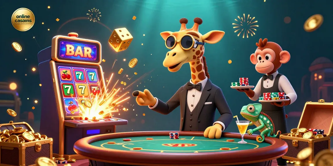 Experience the excitement of online casinos united arab emirates with vibrant animated characters and casino elements.