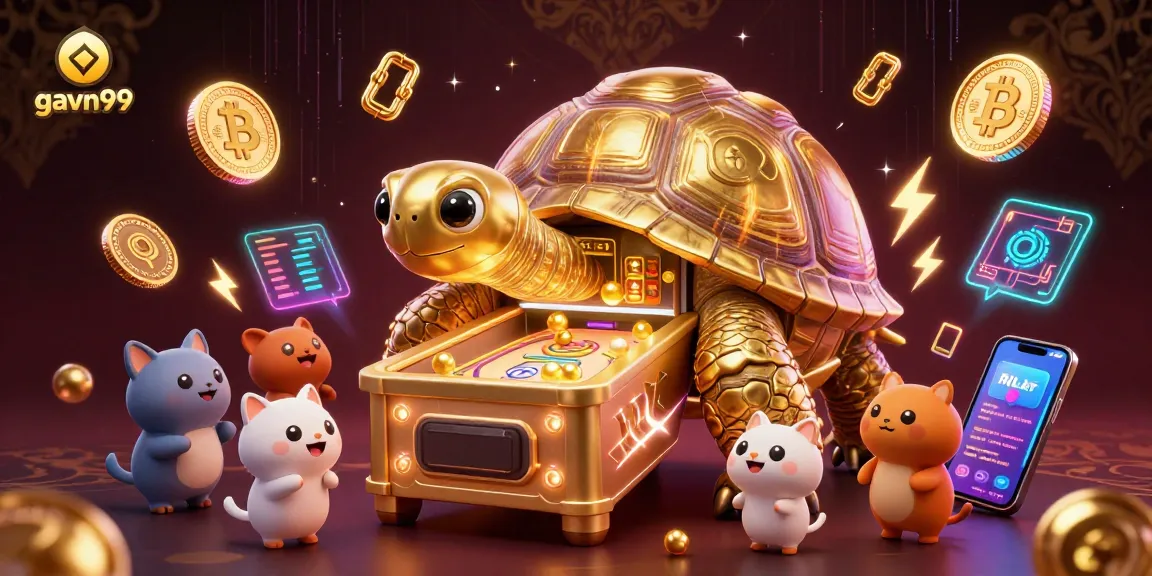 Engage in thrilling gameplay at gavn99 with exciting 3D illustrations showcasing vibrant crypto elements.