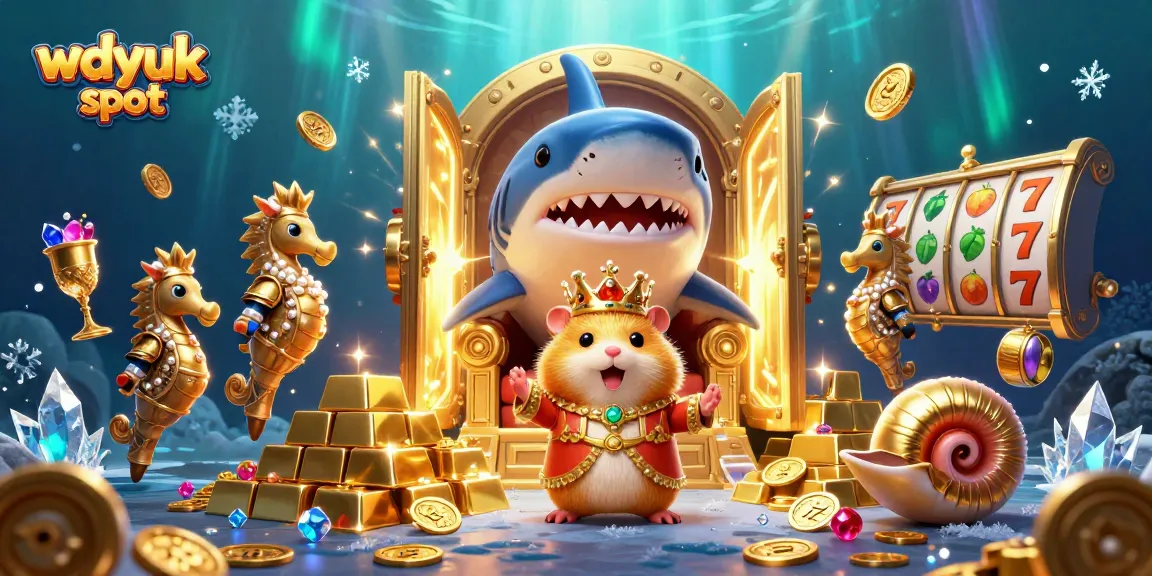 Experience wdyuk slot with glorious treasures as hamster king reigns over a vibrant casino realm.
