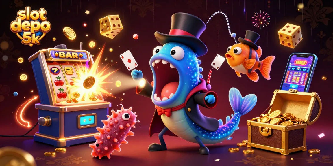 Slot depo 5k menampilkan grafik slot dengan karakter laut yang unik menarik perhatian pemain.