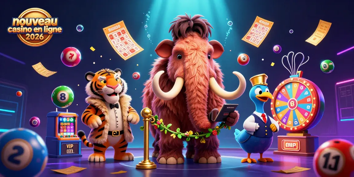 Vivez l'excitation dans un nouveau casino en ligne 2026 avec un mamouth bouncer et une ambiance festive.