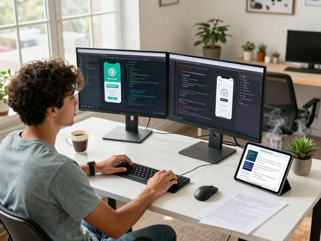 Discover the GB WhatsApp APK in a productive app development workspace.