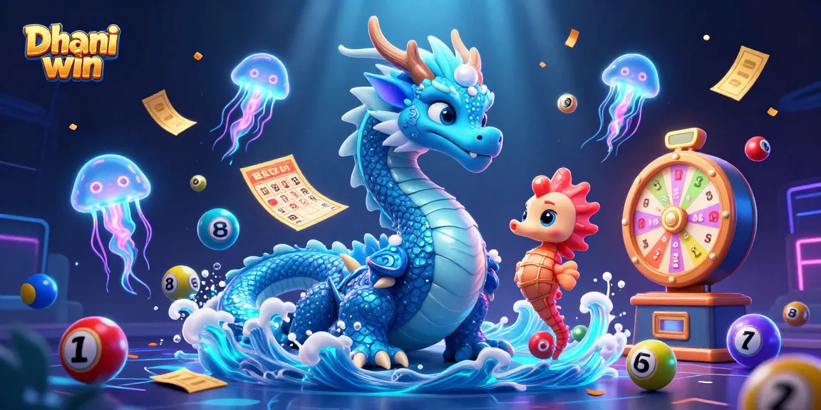 Dhani win lottery features an enchanting dragon, seahorse knight, and vibrant game elements, creating excitement.