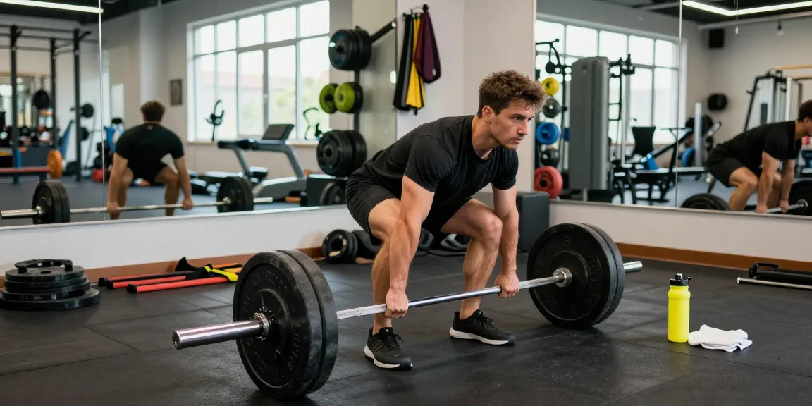 Athlete performing deadlift in a Steroid Shop atmosphere showcasing fitness dedication.