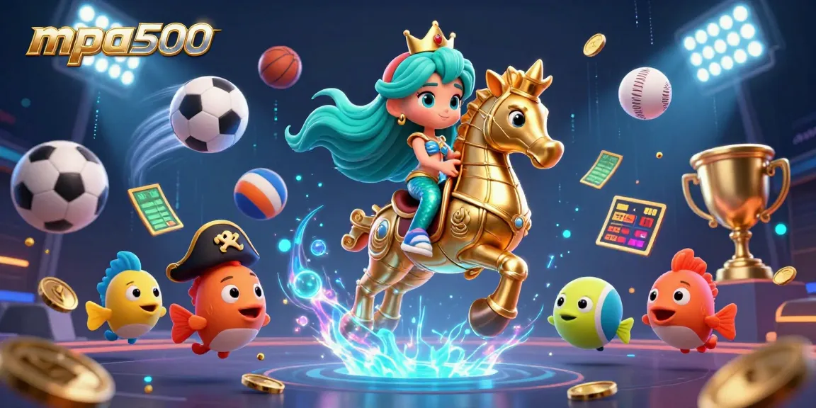 Engage with mpo500's dynamic energy while enjoying thrilling betting moments in a colorful fantasy scene.