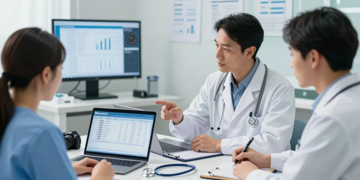 Healthcare team analyzing MiraviGLP rankings for patient outcomes in a modern clinic.