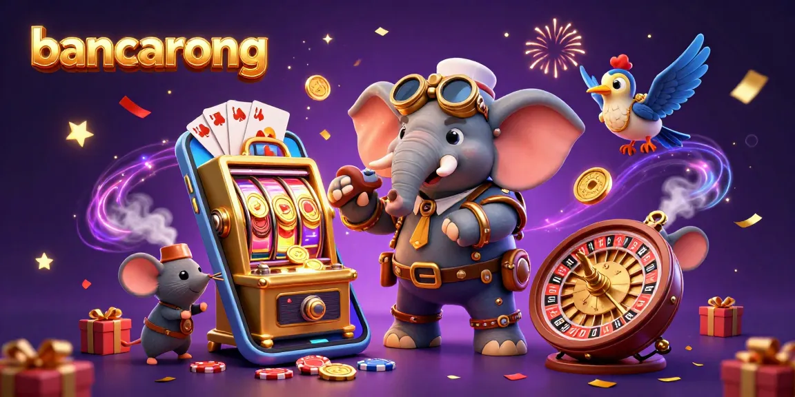 bancarong showcases a vibrant steampunk-themed casino scene with an elephant engineer and exciting gaming elements.
