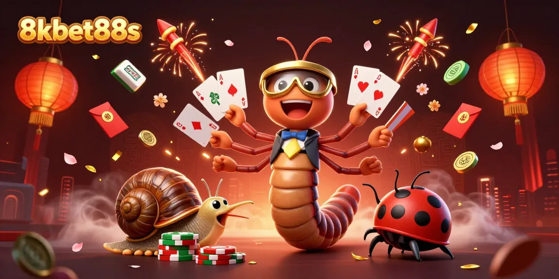 Experience thrilling gaming at 8kbet88s with a lively casino scene featuring unique characters.