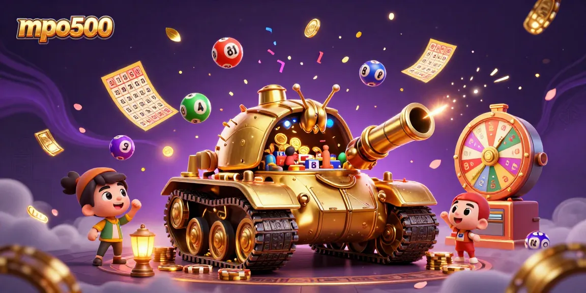 Experience mpo500's vibrant online gaming world with a dynamic casino illustration.