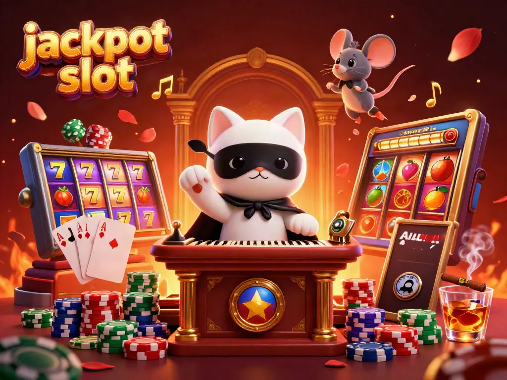 Spin the reels on a jackpot slot with vibrant characters and rich casino elements.