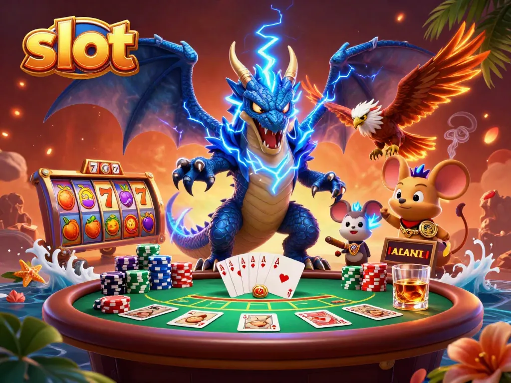 Slot memainkan peran kunci dalam ilustrasi permainan, menampilkan keberuntungan dan karakter unik.