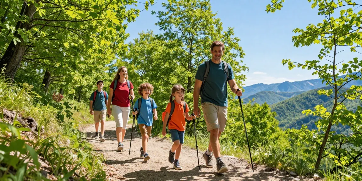Family adventure in nature while exploring hiking trails at mantra88.