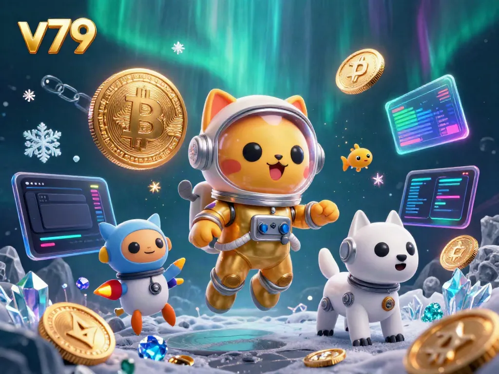 Engage in thrilling gameplay at v79 casino with dynamic gambling elements and a vibrant cosmic background.