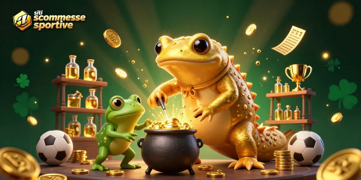 Scommetti con i migliori siti scommesse sportive mentre un alchimista trasforma metalli in monete d'oro.