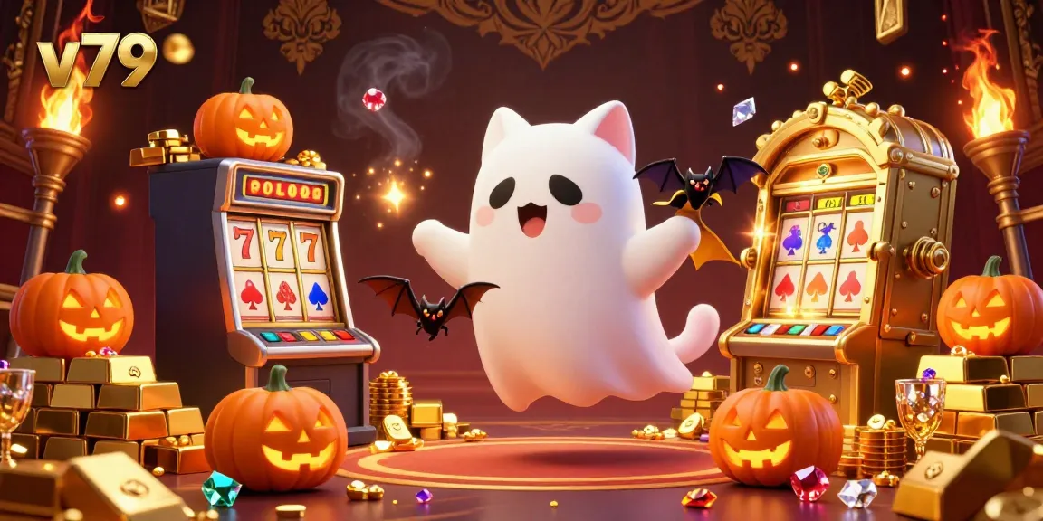 Spin and win with v79 in this exciting haunted casino adventure featuring ghostly fun and glowing treasures.