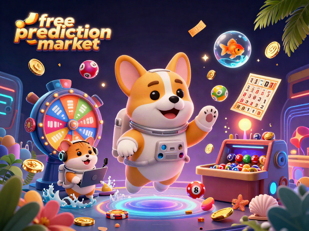 Engage with the free prediction market featuring dynamic gaming elements in a cosmic casino.