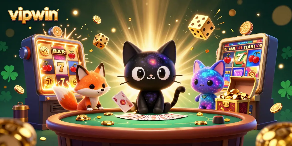 Engage with thrilling gameplay at vipwin's cosmic casino, featuring spinning slots and vibrant characters.