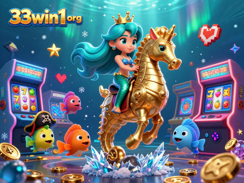Engage with thrilling slots at 33win1 org featuring a colorful underwater casino scene.