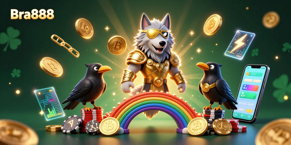 Engage in thrilling gaming adventures at Bra888 with a dynamic casino-themed scene featuring Norse mythology characters.