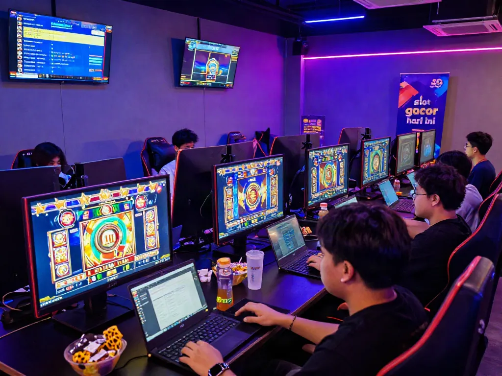Permainan slot gacor hari ini di lounge gaming modern dengan gambar jackpot yang menakjubkan.