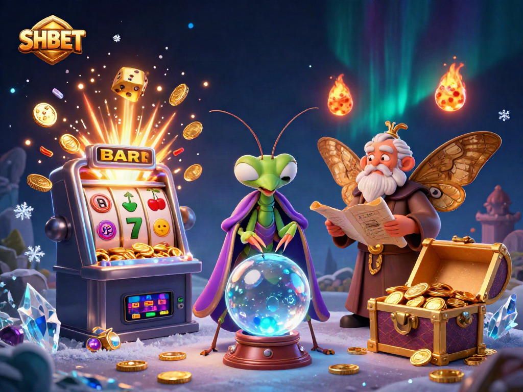 Engage with the magical SHBET universe featuring vibrant 3D casino elements and enchanting characters.