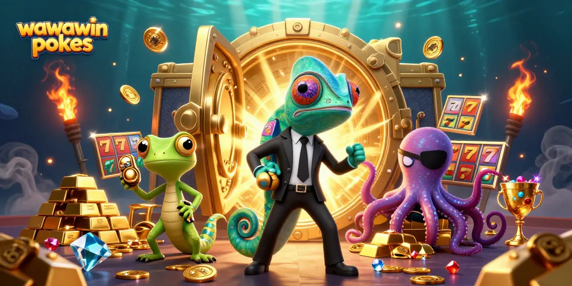 Experience thrilling wawawin pokies with the adventurous chameleon and his dynamic friends.