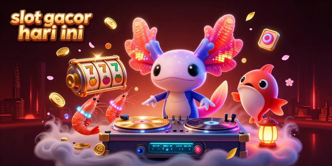 Menangkan slot gacor hari ini dengan DJ axolotl yang memutarkan musik dan jackpot berkilauan.