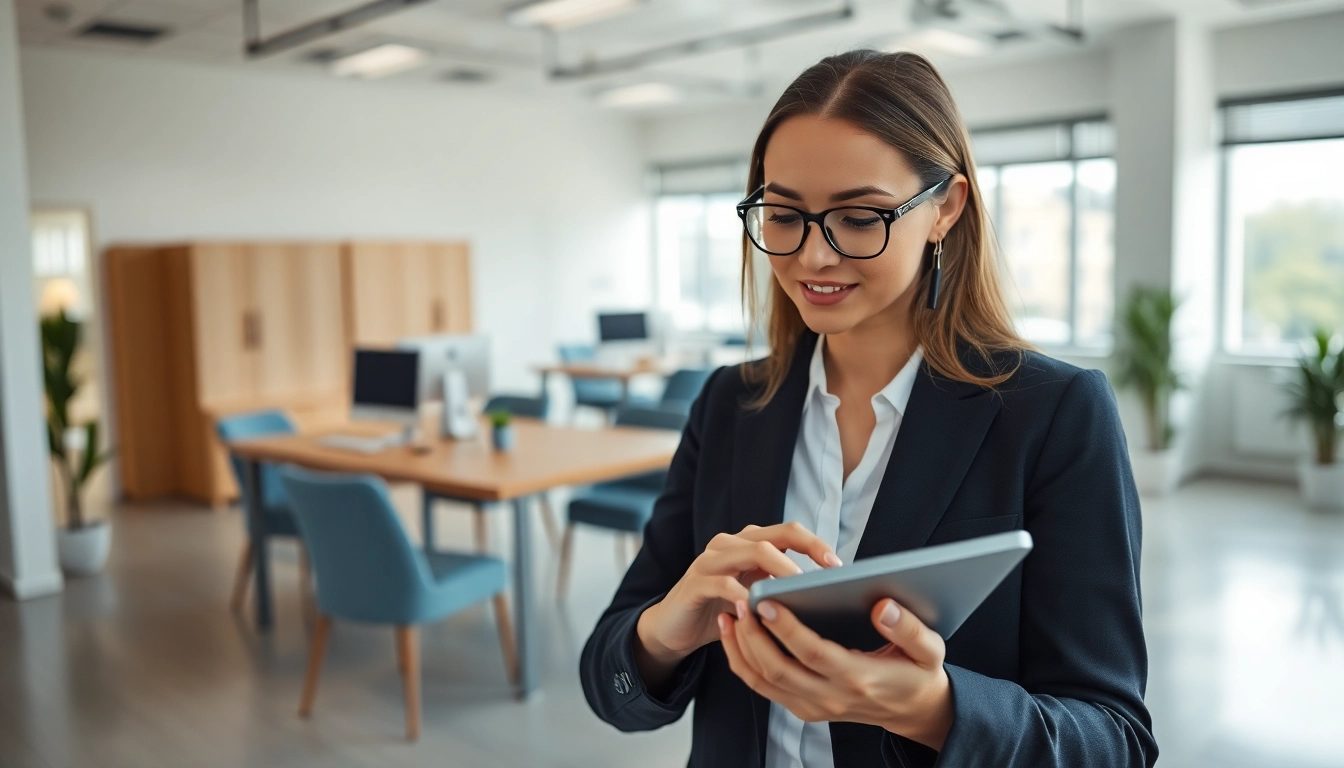 Optimize your productivity with proactive scheduling AI through an efficient virtual assistant in a modern office.